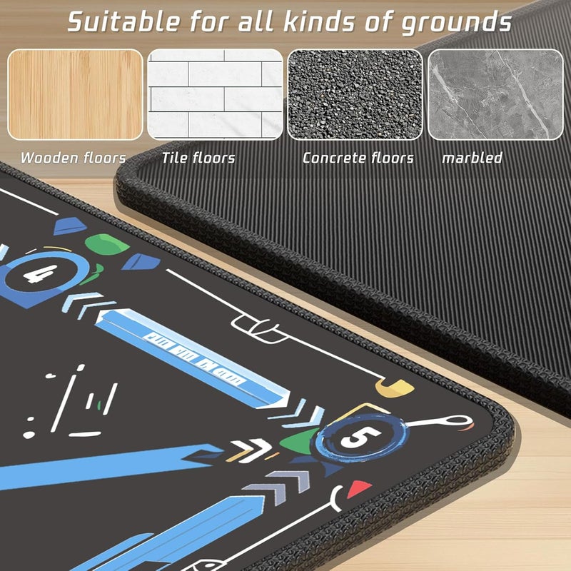 2F22E Soccer Training Mat with Silent Shock Absorption and Non-Slip Base for Footwork Training and Ball Mastery(Belt Version) - Image 5